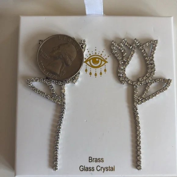 Eye Candy Los Angeles luxe collection large drop earrings for pierced ears NIB - Picture 8 of 8